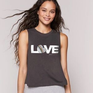 Spiritual Gangster “Love” Crop Tank, Size L